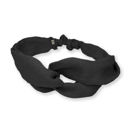 Headband adulte lin portant gris carbone