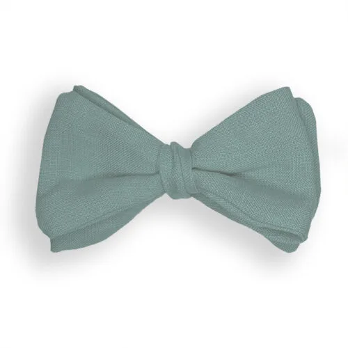 Noeud papillon adulte lin croyable bleu gris