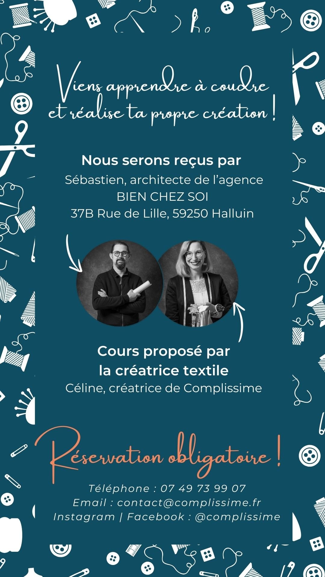 Cours de couture, atelier creatif, complissime, artisane d'art Cours de couture, atelier creatif, complissime, artisane d'art