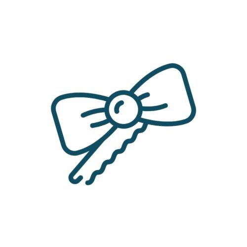 barrette noeud en tissu