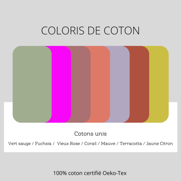 tissu en coton uni selection sur mesure complissime personnalisation